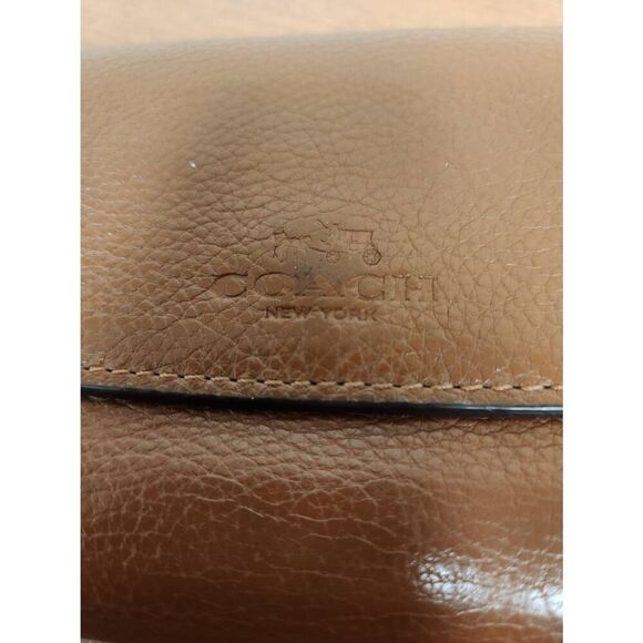 Coach BROWN Camel color Authentic Coach wallet F52715 AND CHECKBOOK COVER - Picture 2 of 16